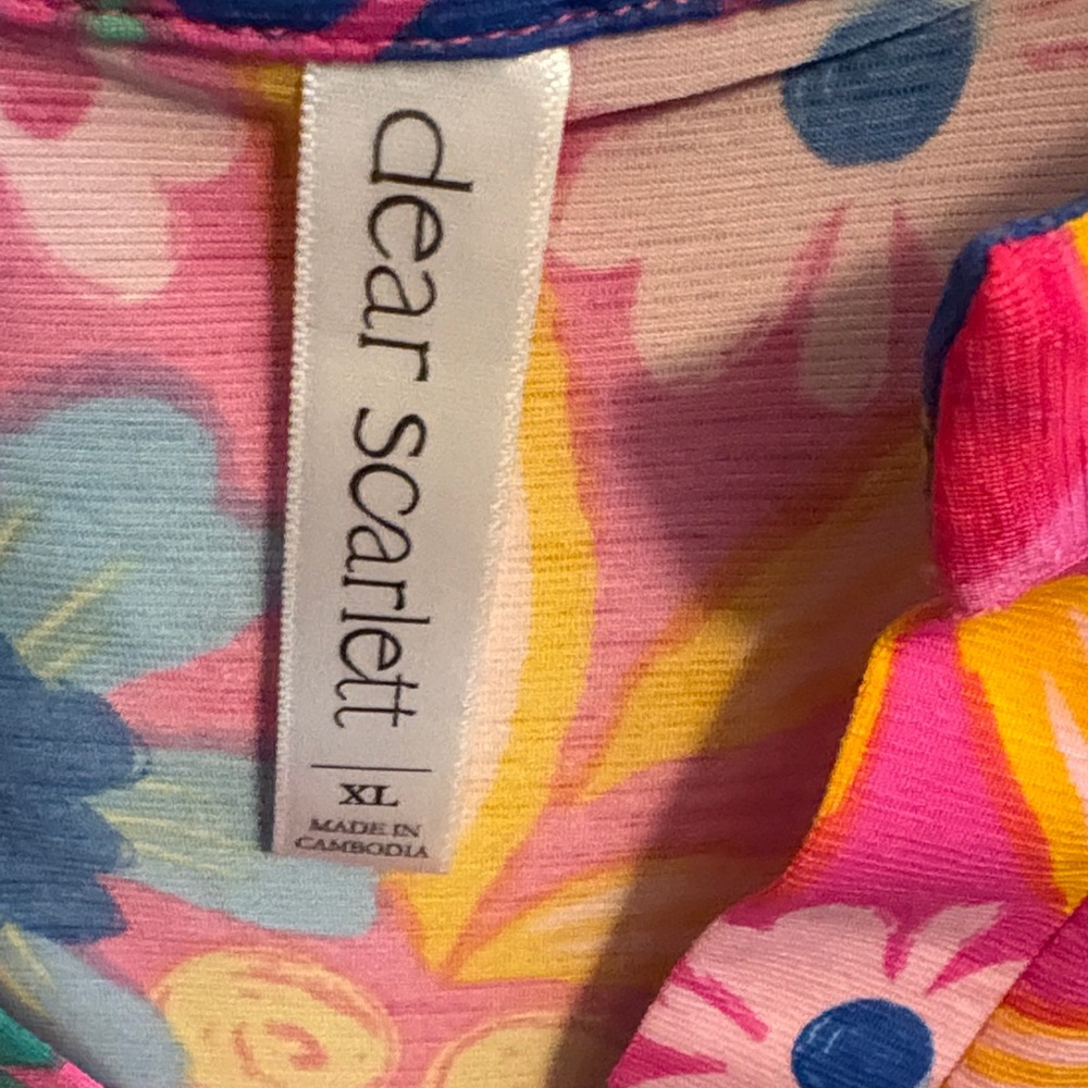 Bright Pink Floral Sleeveless Mini - Picture 2 of 8